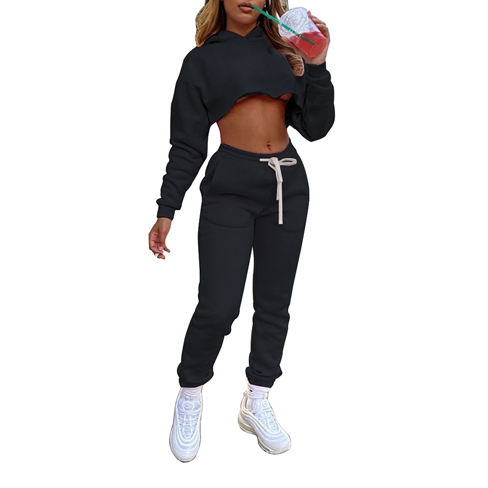 Women's Crop Hoodies Sets